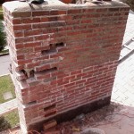 chimney in need of major brick repair