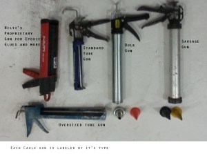Different types of caulk is used in different caulking guns