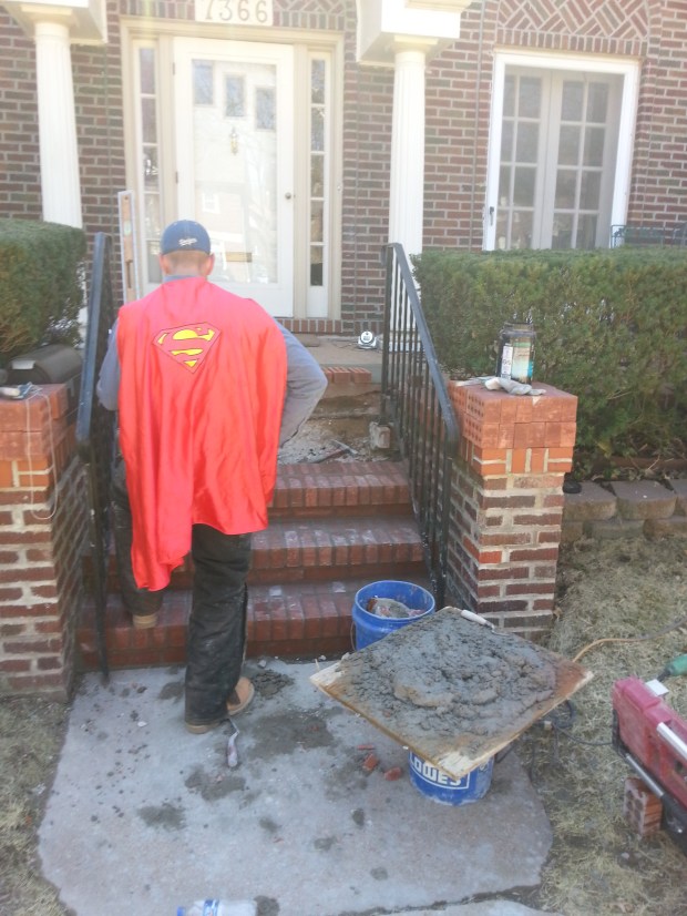 Brick Step stairs progress of work 7