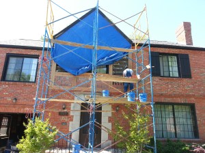 Brick Repair Progress